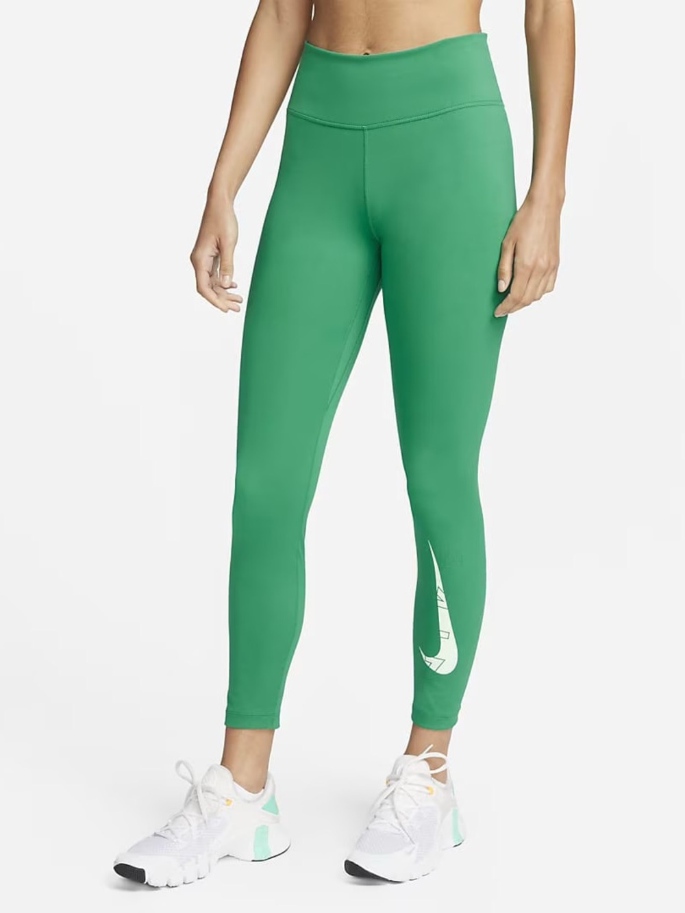Nike One Woman’s Mid Rise 7/8 Graphic Training Leggings Neptune Green NWT XXL